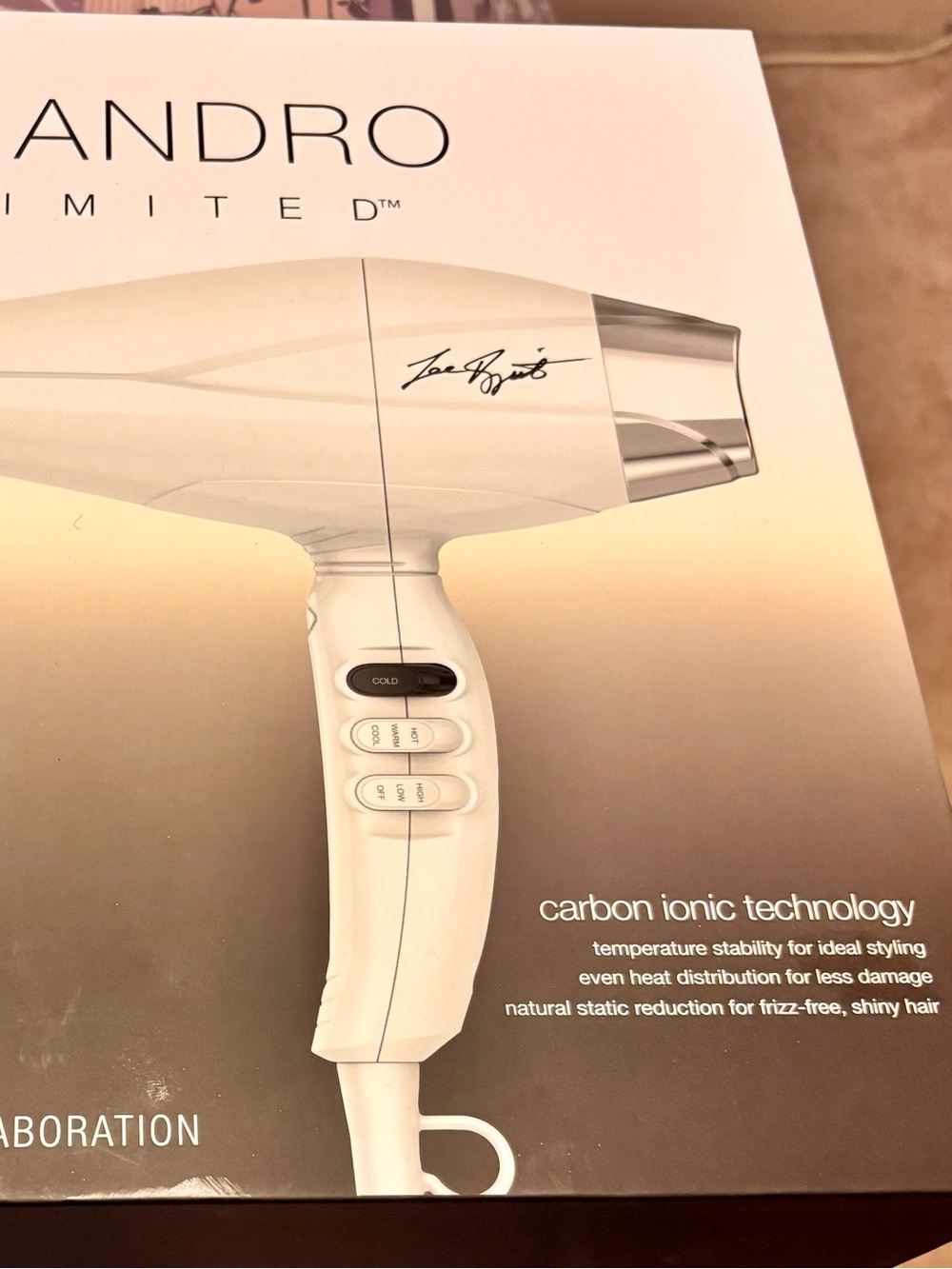 Zac Posen White Hair Dryer with Carbon Ionic Technology